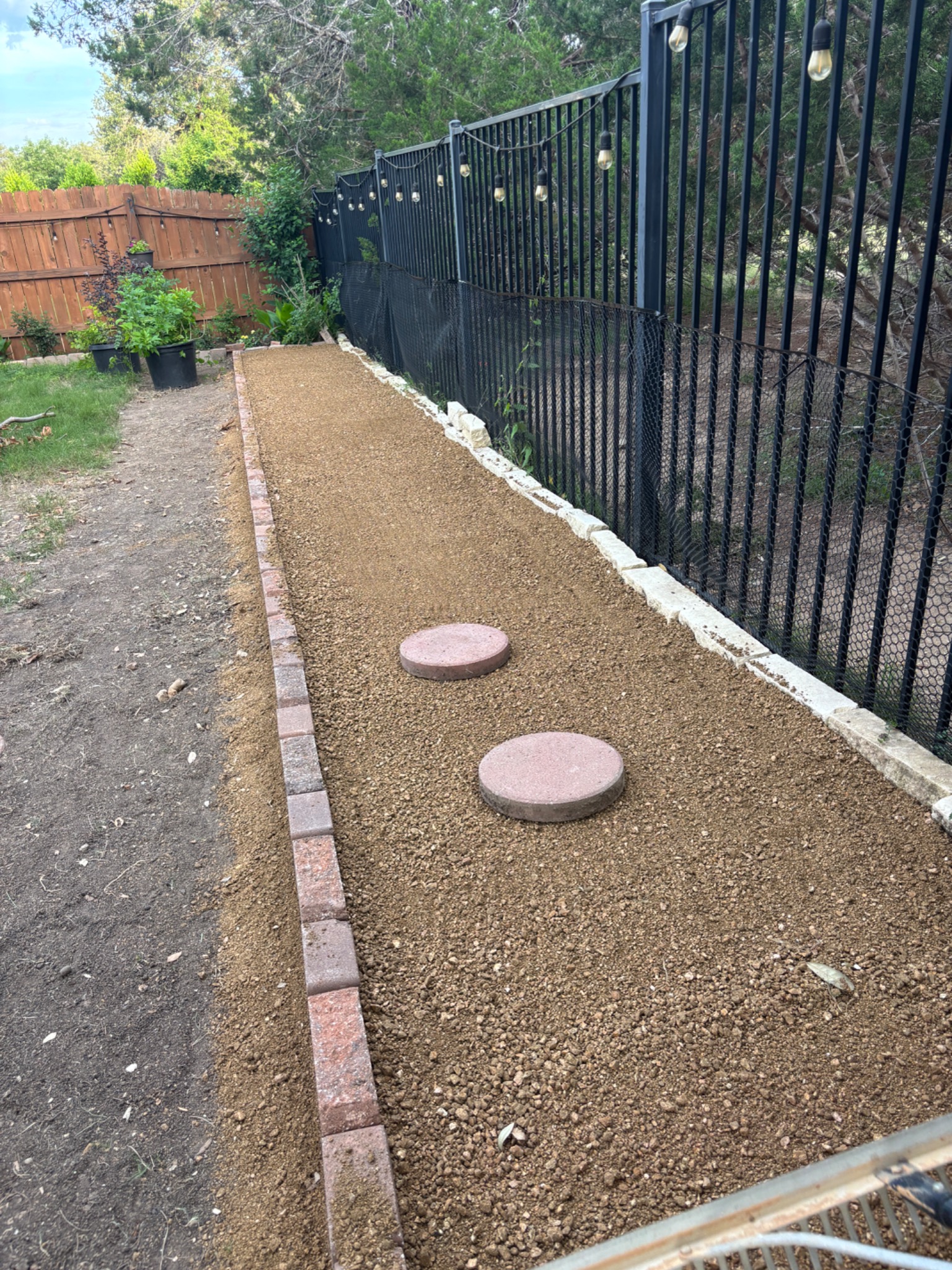 Decomposed granite garden path